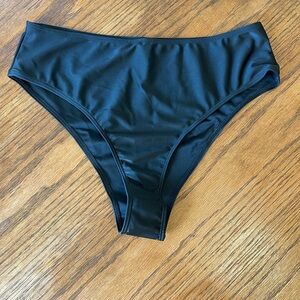 Classic Black High Waisted Women's Swim Bottom